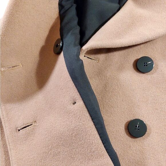 Intermix Double Breasted Tan Camel Vest Wool + Cashmere - Picture 5 of 6